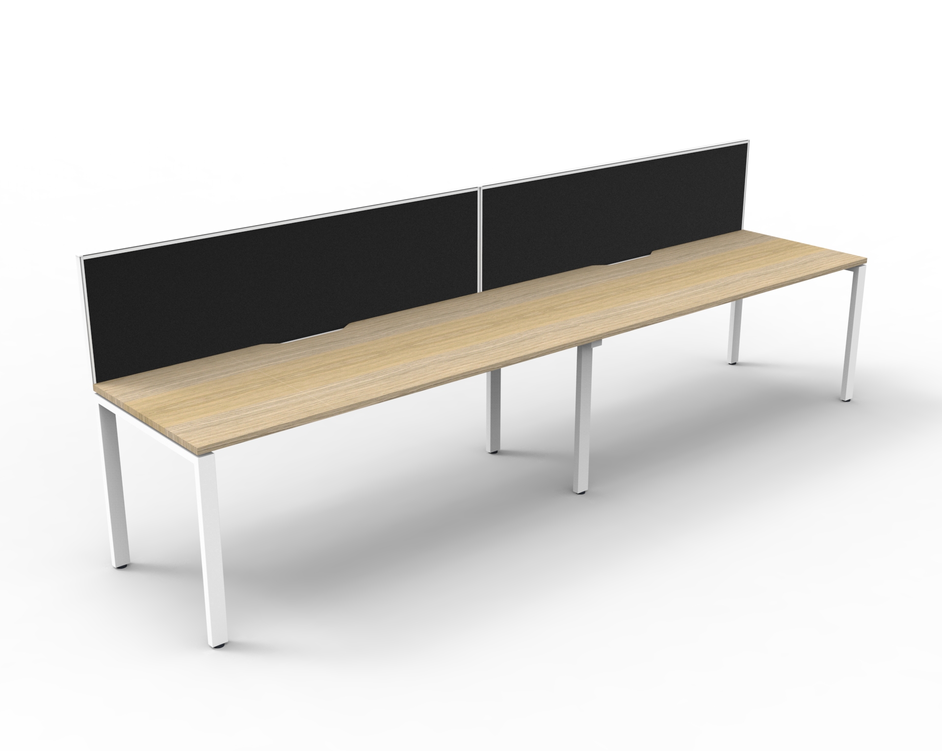 Profile 2 Person Single Sided Workstation - With Screen